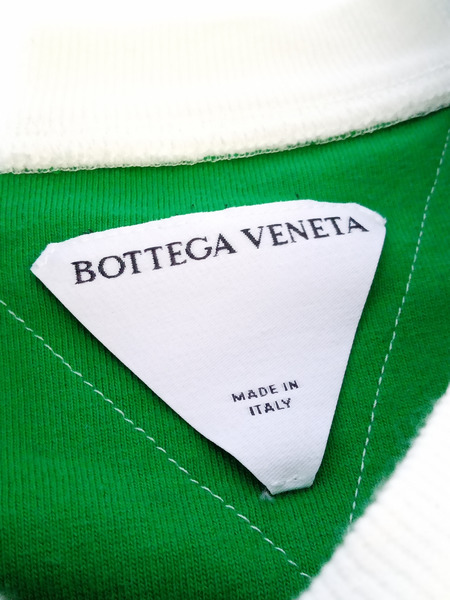 メンズラグ衣料BOTTEGA VENETA 2トーン クルーネックTシャツ 白×緑