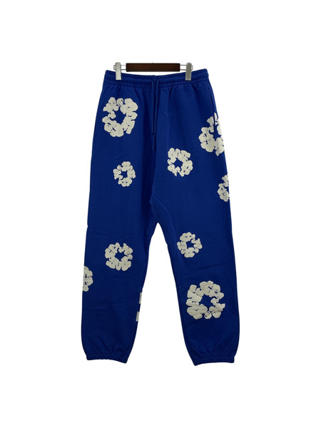 DENIM TEARS COTTON WREATH SWEATPANT BLUE フラワースウェットパンツ L 青