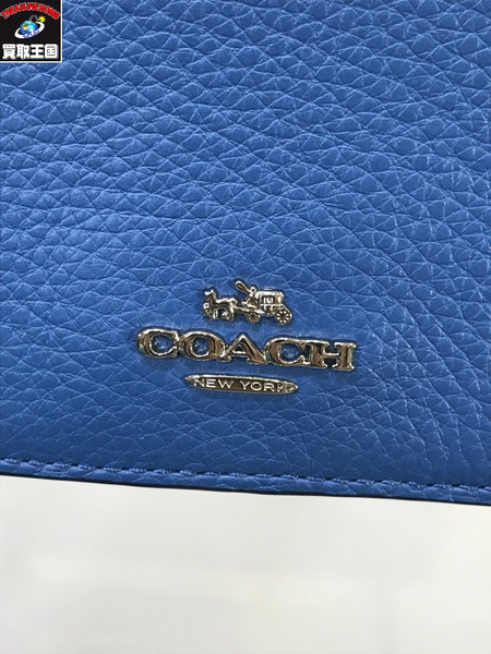 COACH ウォレットショルダーバック　ブルー