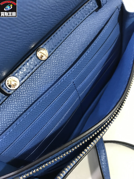 COACH ウォレットショルダーバック　ブルー