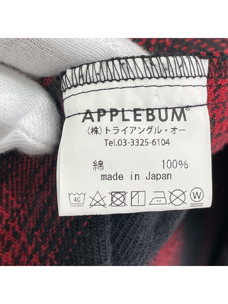 APPLEBUM 長袖シャツ チェック 赤 (XL)