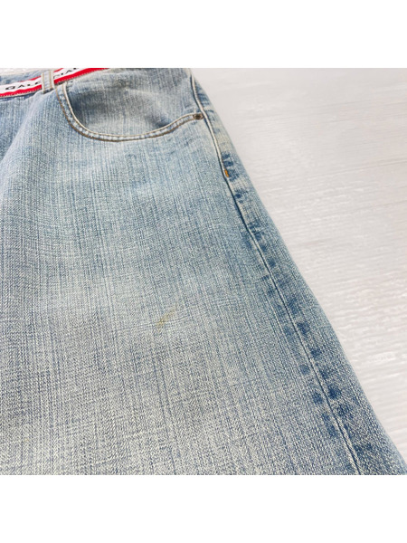 メンズラグ衣料 Balenciaga ウエストロゴダメージデニム