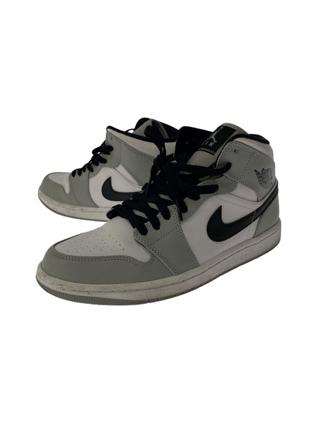 NIKE Air Jordan 1 MID Light Smoke Grey/Black-White