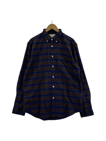 PORTUGUESE flannel チェックシャツ 青 (L)