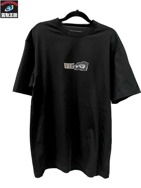Y-3 26SS U VERY-3 SS TEE BLACK プリントTee S ブラック