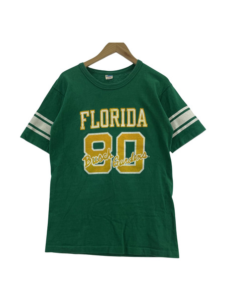 70s Champion football tee FLORIDA 緑 L