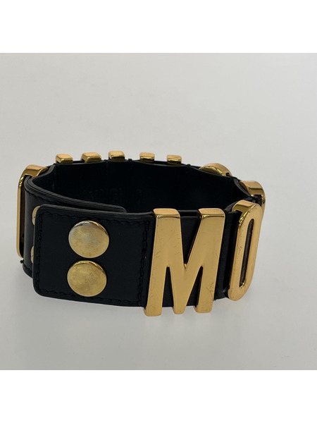 MOSCHINO レタリングロゴ レザーブレスレット