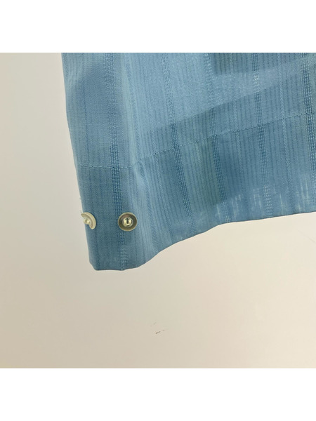 OLD・VINTAGE 半袖シャツ 60s Weavers Gold Rayon Shirt (M) 青