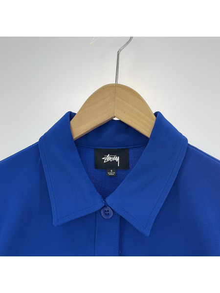 STUSSY ストックロゴジャージポロワンピース S 青