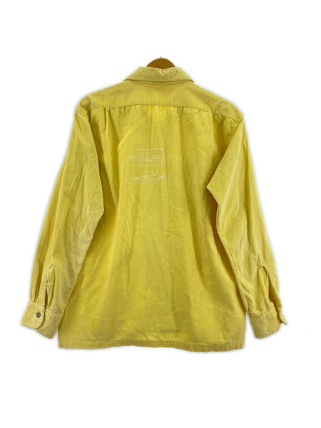 OLD・VINTAGE 長袖シャツ 40-50s arrow 開襟コーデュロイシャツ  (ML) イエロー