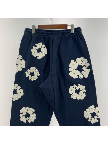 DENIM TEARS COTTON WREATH SWEATPANT NAVY フラワースウェットパンツ L 紺