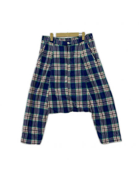COMME des GARCONS HOMME PLUS チェック柄サルエルパンツ XS マルチ