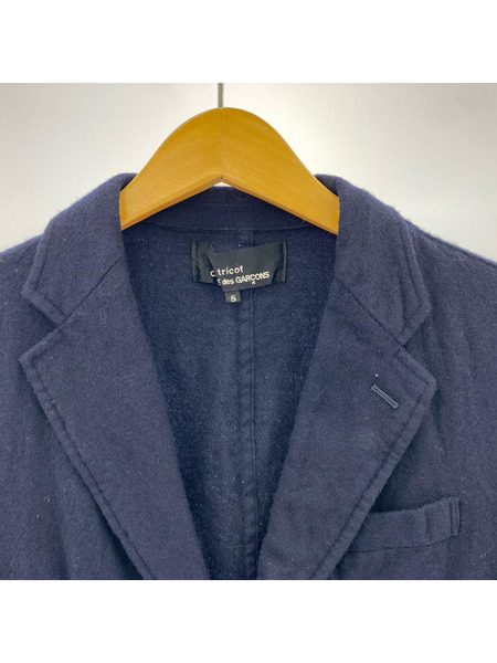 tricot COMME des GARCONS  11年 ウール縮絨 金釦 紺 (S)