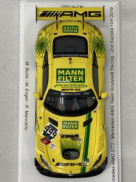 スパーク 1/43 メルセデスAMG GT3 AMG チーム GruppeM Suzuka 10H 2019