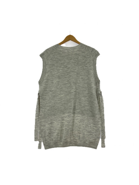 MIDIUMISOLID ニットベスト/GRY