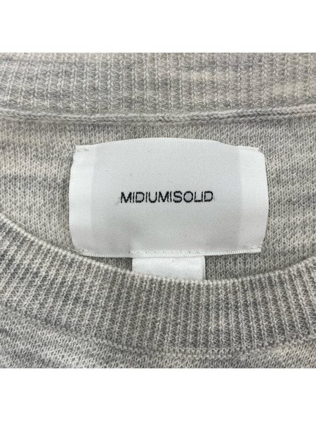 MIDIUMISOLID ニットベスト/GRY