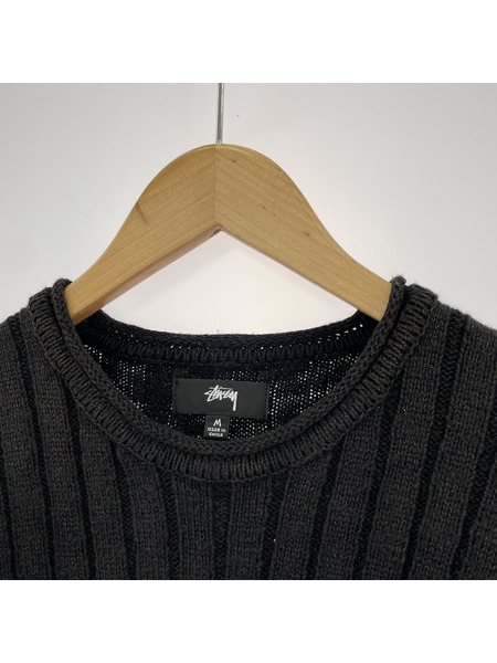 STUSSY Cotton Slub Rib Crew Neck