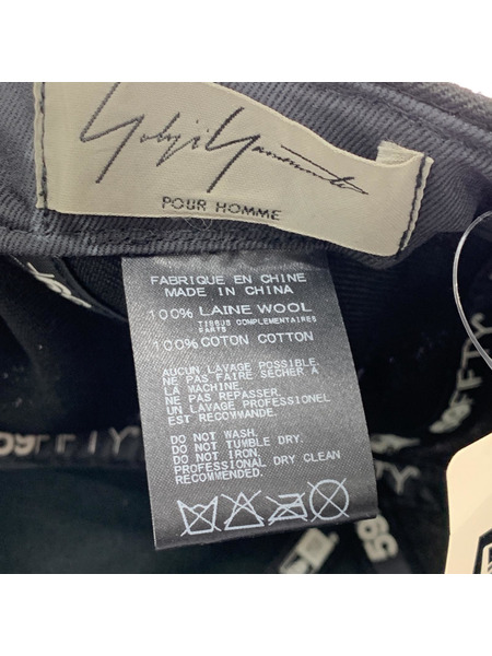 Yohji Yamamoto キャップ NEW ERA メタルプレート キャップ 黒