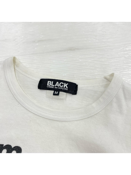 BLACK COMME des GARCONS 文字SSTEE M ホワイト