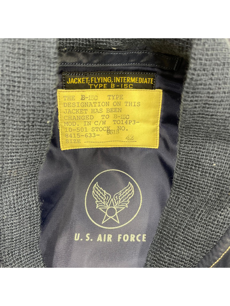Buzz Rickson's フライトジャケット B-15C 紺 (42)