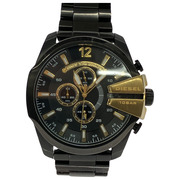 DIESEL MEGA CHIEF DZ-4338 クォーツ腕時計 BLK/GLD