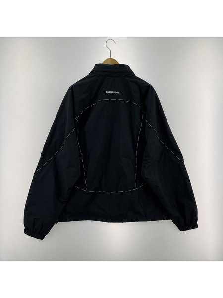 Supreme Logo Piping Hooded Track Jacket 黒 (L)