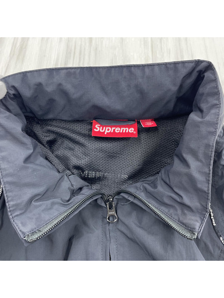 Supreme Logo Piping Hooded Track Jacket 黒 (L)