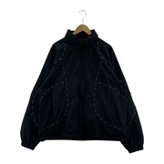 Supreme Logo Piping Hooded Track Jacket 黒 (L)