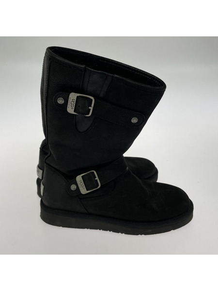 UGG ブーツ サッタームートン/エンジニアブーツ/BLK/24cm