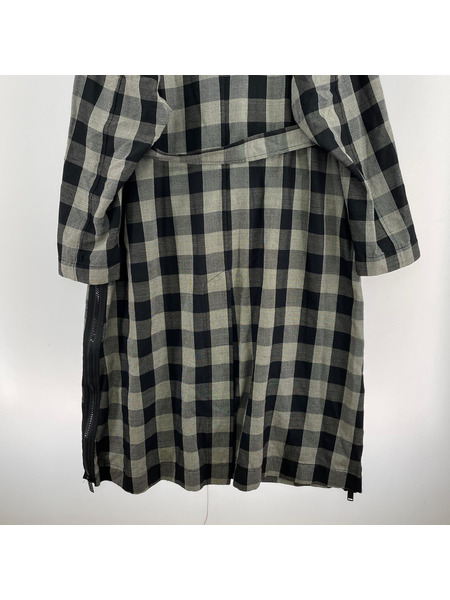 UNDERCOVER ジャケット 18ss/UCU4306-1/チェック/シルク混\コート/グレー黒