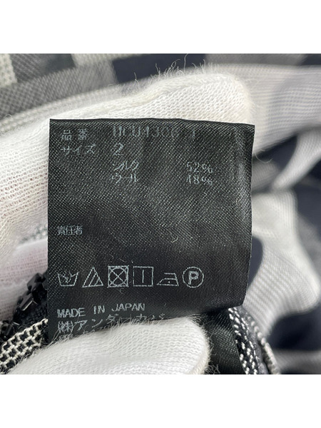 UNDERCOVER ジャケット 18ss/UCU4306-1/チェック/シルク混\コート/グレー黒