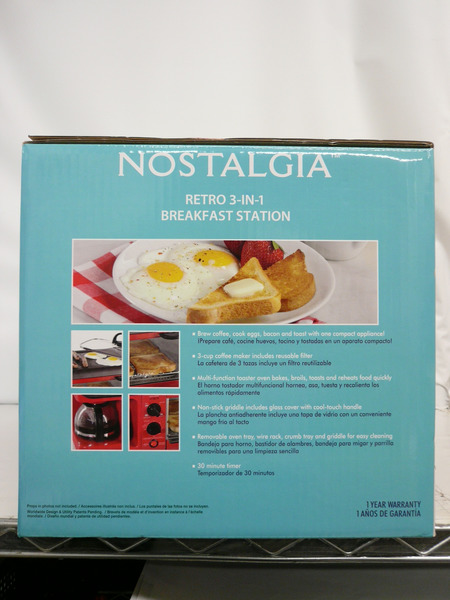 NOSTALGIA 3-in-1 Breakfast Station ｵｰﾌﾞﾝ ﾄｰｽﾀｰ[値下]