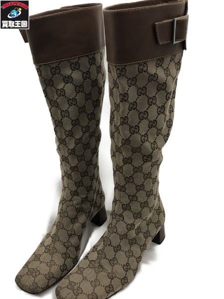GUCCI GG柄ロングブーツ 35.5C