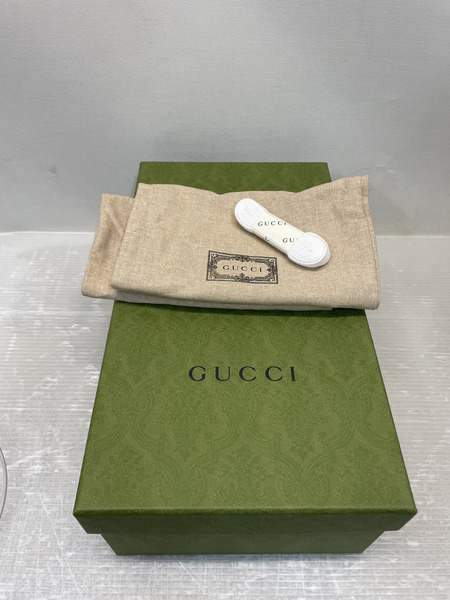 GUCCI ACE BEE エース レザーローカットスニーカー 8 ホワイト 386750