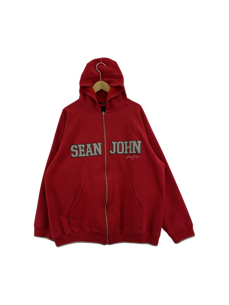 Sean John ジップパーカー/赤/XL