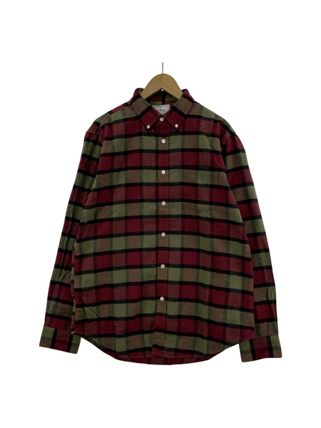 PORTUGUESE flannel チェックシャツ エンジ (L)