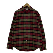 PORTUGUESE flannel チェックシャツ エンジ (L)