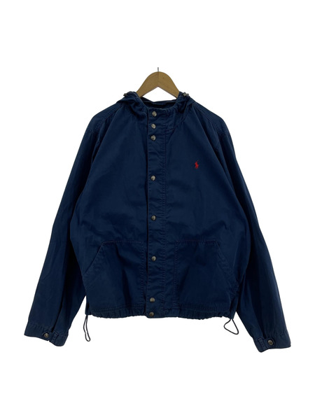 POLO RALPH LAUREN 90s　ジップアップコットンパーカー　紺