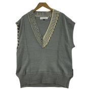 LE CIEL BLEU ニット・セーター Crafted Knit Vest/GRY