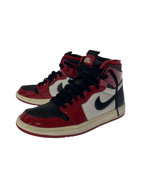 NIKE WMNS AIR JORDAN 1 ZOOM AIR ハイカットスニーカー 赤白黒 25.5cm