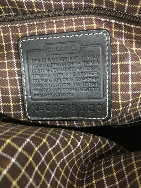 COACH　トートバッグ レザー ウール バイカラー