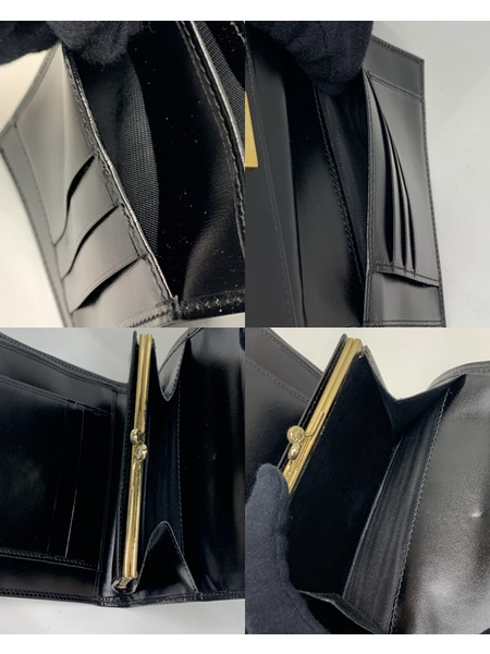 CELINE オールドセリーヌ　ガンチーニ 3つ折り財布 BLK 本体のみ セリーヌ OLD CELINE 財布 コンパクトウォレット がま口