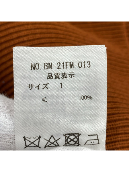 BATONER カーディガン EXTRA HARD TWIST WOOL BWN (1)[値下]