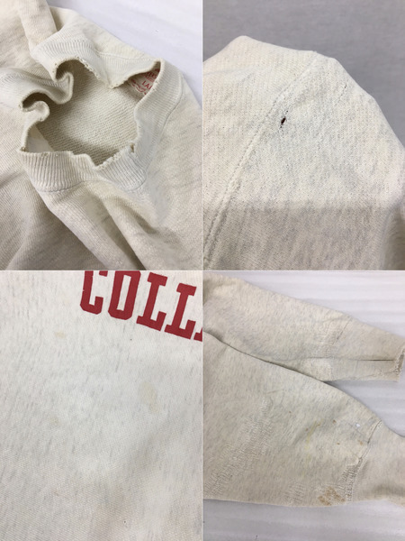 Champion スウェット・トレーナー 60s タタキタグ BRYAN COLLEGE リバースウィーブスウェット(L)