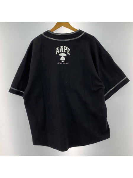 A BATHING APE/AAPE BASEBALL SHIRT TEE（L)