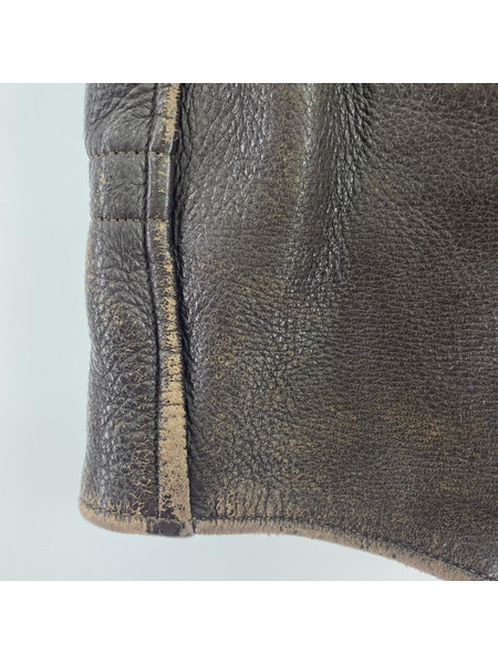 OLD・VINTAGE ジレ・ベスト 50s ディアスキンベスト BRW USA製 CONMARジップ