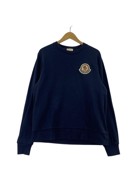 MONCLER FELPA GIROCOLLO スウェット ネイビー S