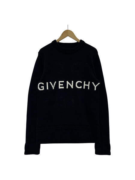 GIVENCHY 22SS 4Gクルーネックコットンニット S 黒 BM90G9401M