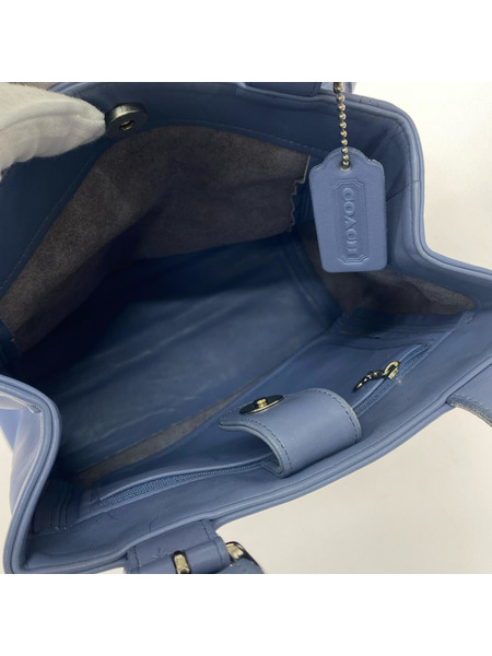 ショルダーバッグ オールドコーチ オールレザー 水色