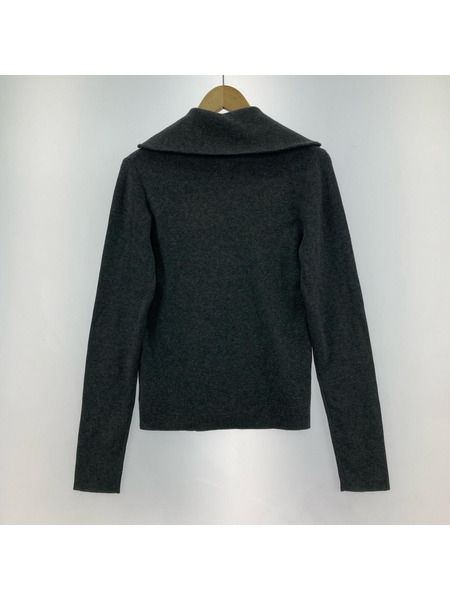 CLANE　ZIP UP TURTLEニット・セーター　グレー　2